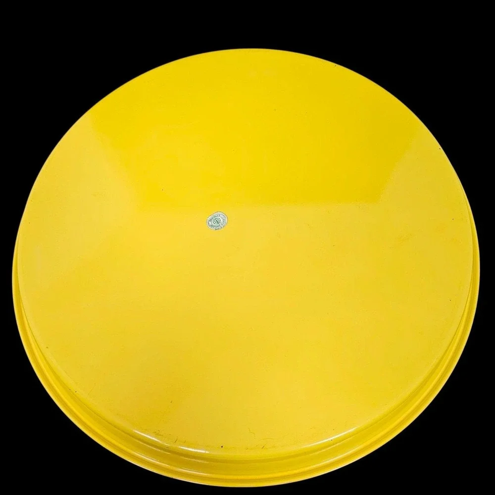 Vintage 60s Gamblers Import Candy Striped‎ Oval Enamelware Circle Tray Japan
